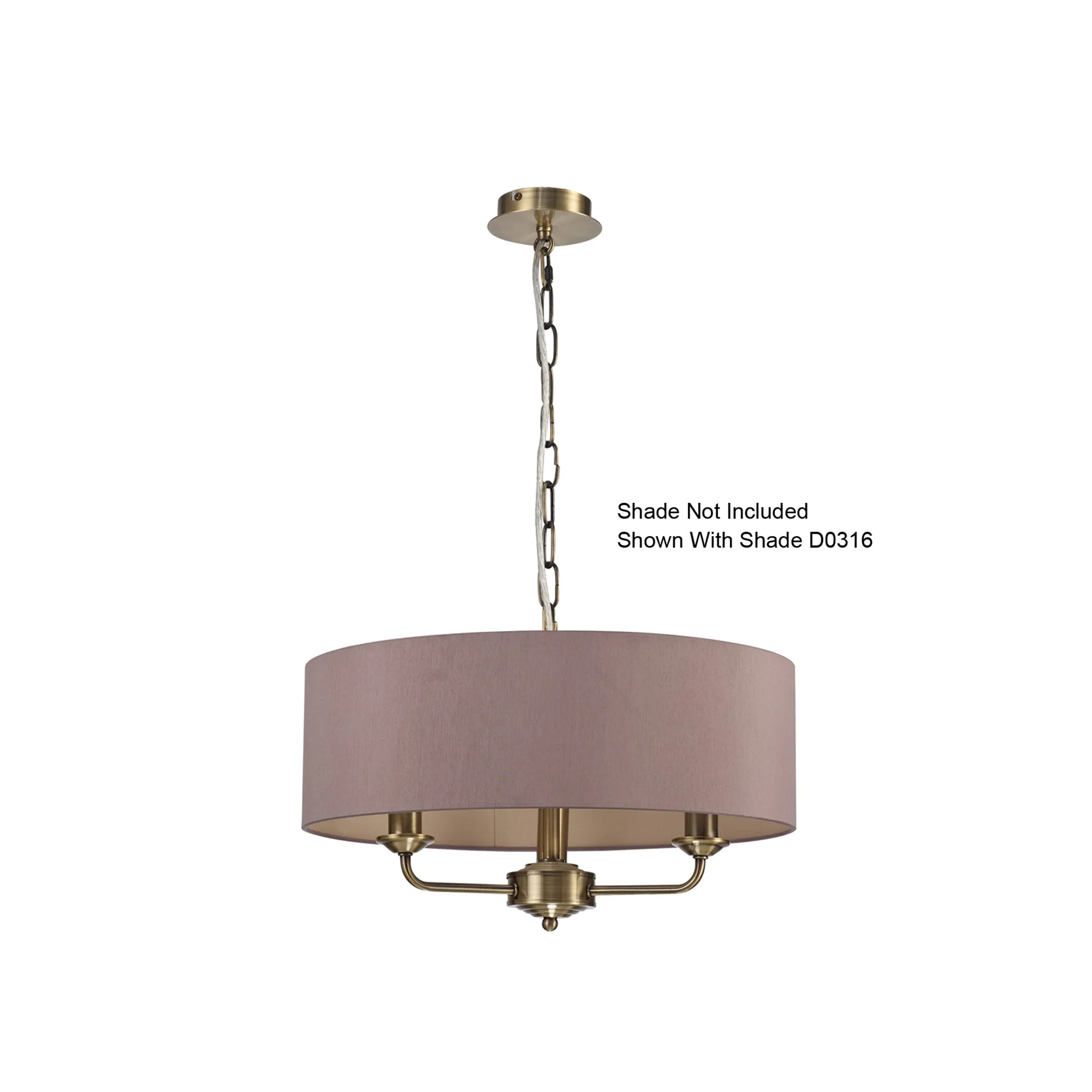 Banyan Pendant 3 Light Antique Brass D0355  Deco Banyan